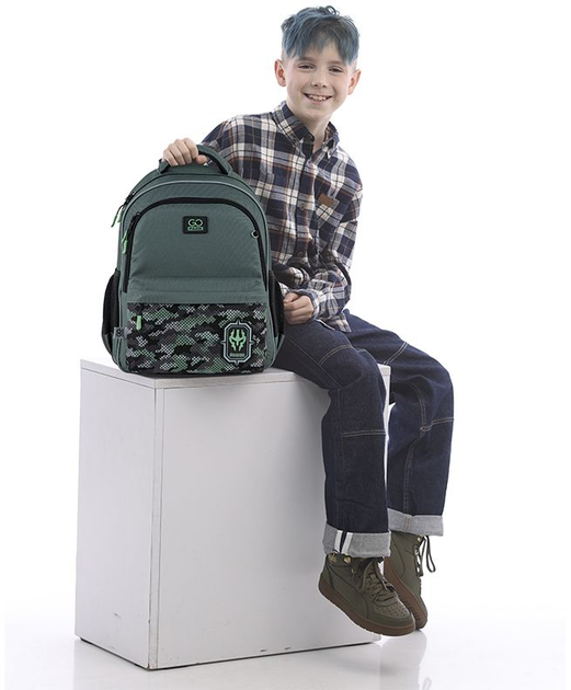 Рюкзак шкільний GoPack Education Legion 41x29x17 см 15 л Хакі (GO25-182M-5) - зображення 17