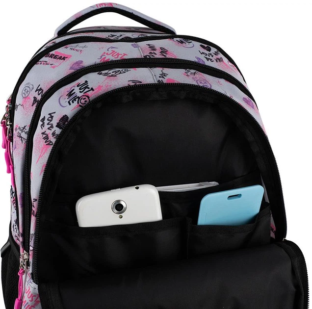 Рюкзак шкільний GoPack Teens 44x32x18 см 19 л Сірий (GO25-162L-3) - зображення 10