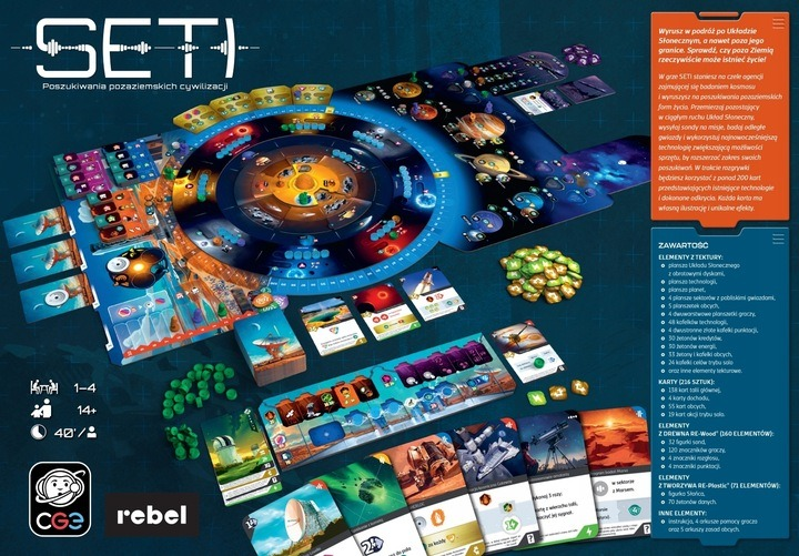 Настільна гра Rebel SETI: Пошуки позаземних цивілізацій (Польське видання) (2024745) (5906954790484) - зображення 16