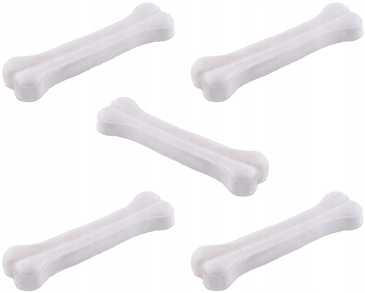 Zestaw prasowanych kości dla psów Maced białe 21 cm 5 sztuk (5907489323567) - obraz 2