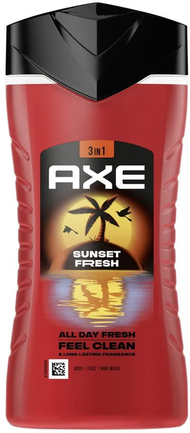 Шампунь-гель для душу AXE Sunset Fresh 3-in-1 Shower Gel and Shampoo 250 мл від Rozetka на платформі USKIDKA Акція на Шампунь-гель для душу AXE Sunset Fresh 3-in-1 Shower Gel and Shampoo 250 мл від Rozetka