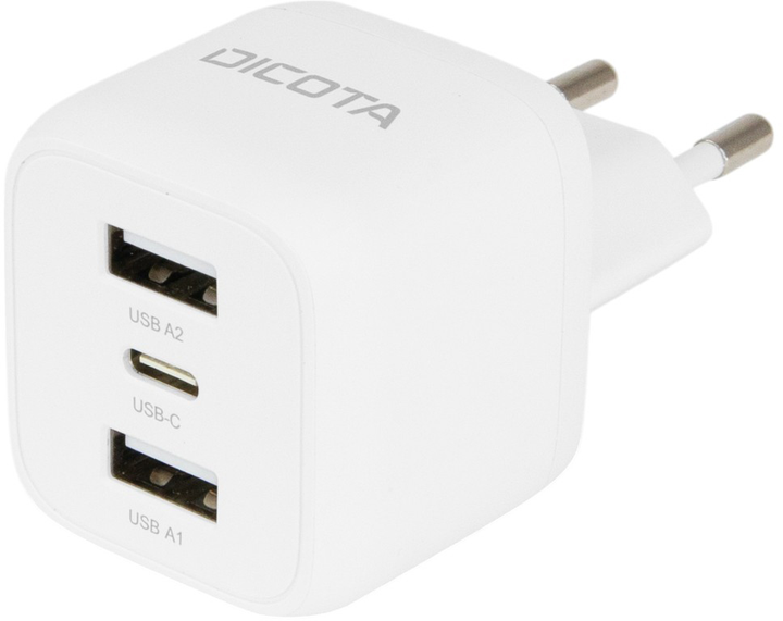 Мережевий зарядний пристрій Dicota Compact Laptop GaN Charger 32W White (7640239421462) - зображення 2