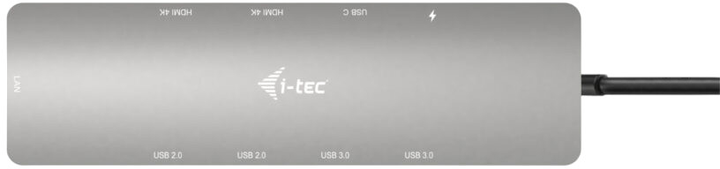i-tec USB-C Metal Nano 2x Display Docking Station with PD 100 W + Charger 100W (C31NANOHDM2D100) - obraz 4