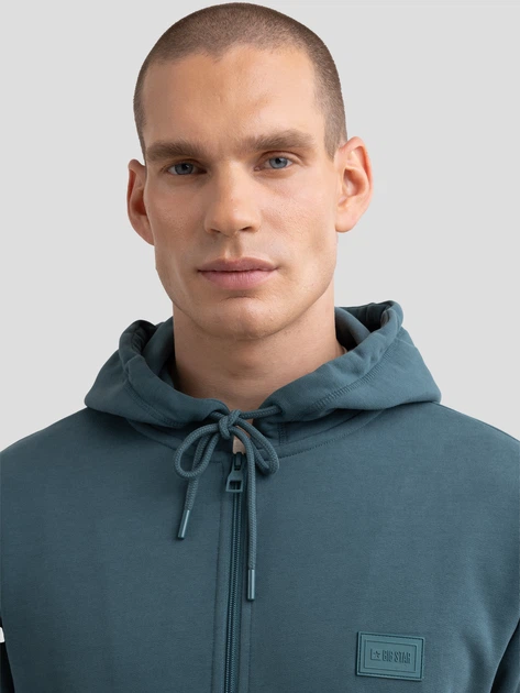 Толстовка на блискавці чоловіча Big Star Artish 304 4XL Зелена (5900714842482) - зображення 4