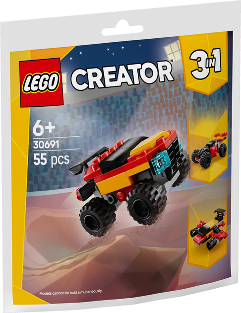 Zestaw klocków LEGO Creator 3 w 1 Mały monster truck 55 elementów (30691) - obraz 1