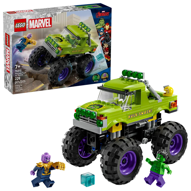 Zestaw klocków LEGO Super Heroes Marvel The Hulk Truck vs. Thanos 229 elementów (76312) - obraz 2