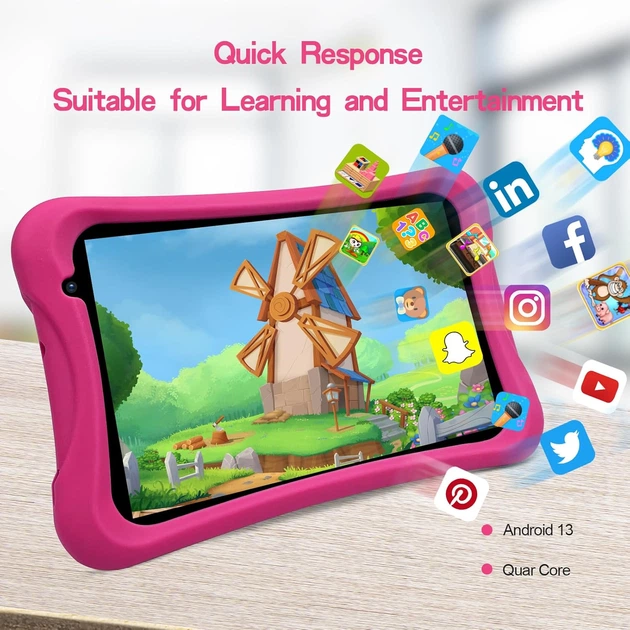 Планшет 8" Pritom L8 2+2/64Gb 4 ядра Android 13 4000 mAh Pink Б/В - изображение 7