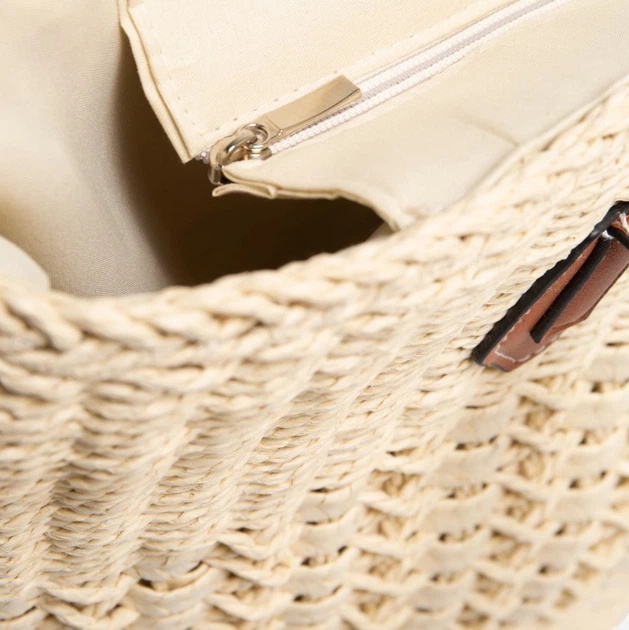 Torebka shopper damska pleciona duża Big Star Signa 801 Beżowa (5900714850494) - obraz 4