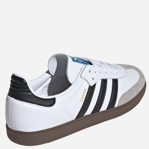 Чоловічі кеди низькі adidas Samba B75806 39.5 (6UK) Білі/Чорні/Сірі (4059809046197) - зображення 5
