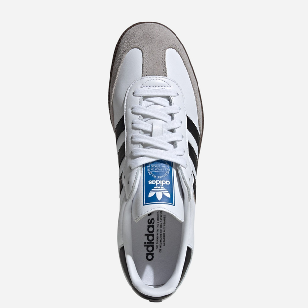 Чоловічі кеди низькі adidas Samba B75806 39.5 (6UK) Білі/Чорні/Сірі (4059809046197) - зображення 6