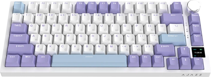 Клавіатура бездротова Ajazz AK820 Pro Flying Fish Switch Purple