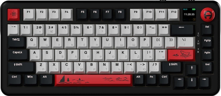 Клавиатура беспроводная Ajazz AK820 MAX PLUS Avocado Switch Black