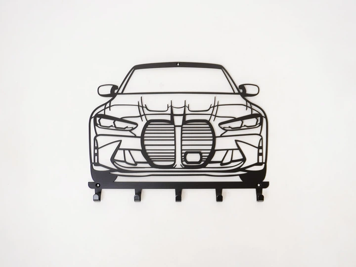 Вешалка для одежды и аксессуаров BMW, 5 крючков, ширина основания для крючков 40см - изображение 3