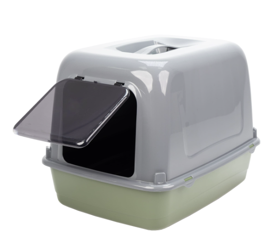 Закритий туалет для котів Ferplast Clear Cat 10 фісташково-сірий 47x36x35 см 72064099 - Фото 2 Закритий туалет для котів Ferplast Clear Cat 10 фісташково-сірий 47x36x35 см 72064099 - зображення 2