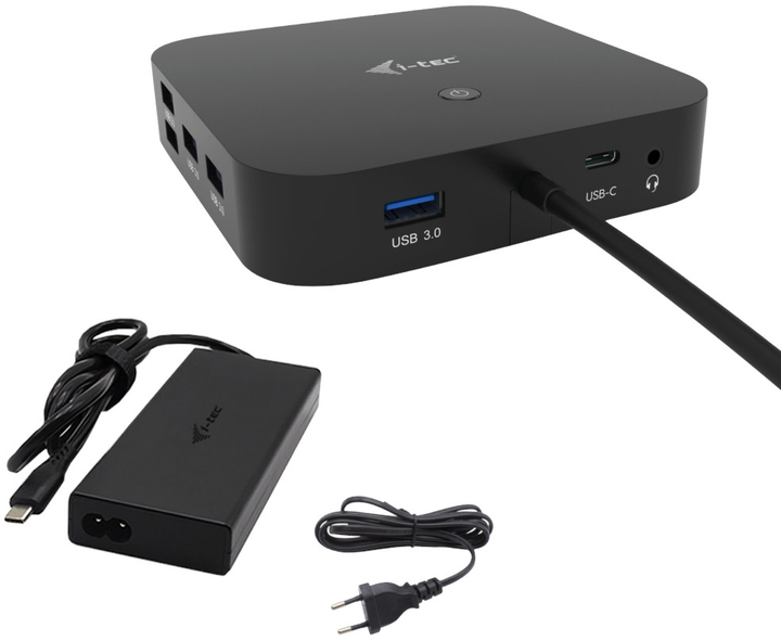 i-tec USB-C Dual Display Docking Station Power Delivery 100 W + i-tec Universal Charger 100 W (C31DUALDPDOCKPD100W) - obraz 1