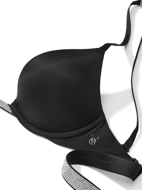 Бюстгальтер Victoria's Secret зі стазами 85D Чорний - зображення 4