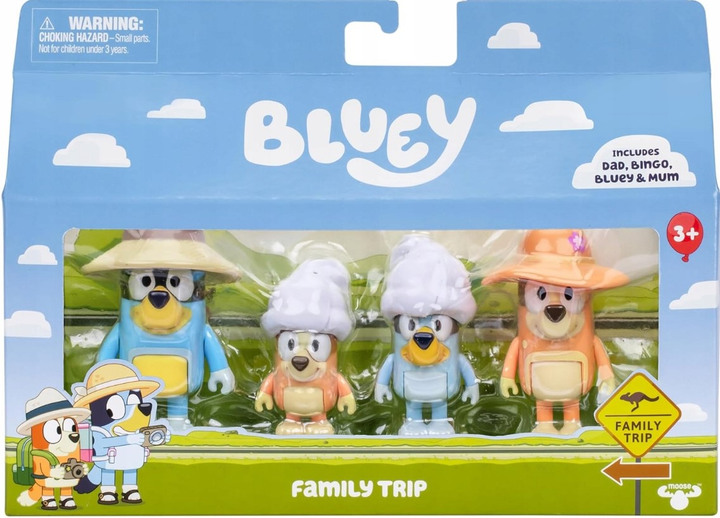 Zestaw figurek Moose Bluey Family Trip (0630996176542) - obraz 1