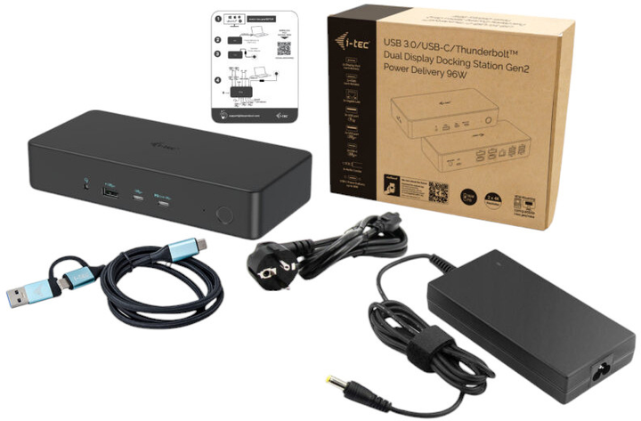i-tec USB 3.0 / USB-C / Thunderbolt 3 Professional Dual 4K Display Docking Station Generation 2 + Power Delivery 100W (CADUAL4KDOCKPD2) - obraz 5