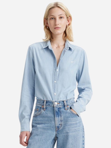 Сорочка бавовняна жіноча Levi's 34574-0043 XL Блакитна (5401157468869) - зображення 1