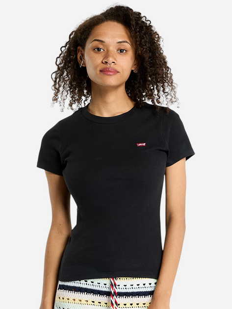 Koszulka damska bawełniana Levi's Essential Hm Ss 000KK-0001 S Czarna (5401157287132) - obraz 1
