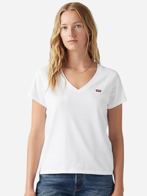 Футболка бавовняна жіноча Levi's 002VR-0001 XS Біла (5401157932766) - зображення 1