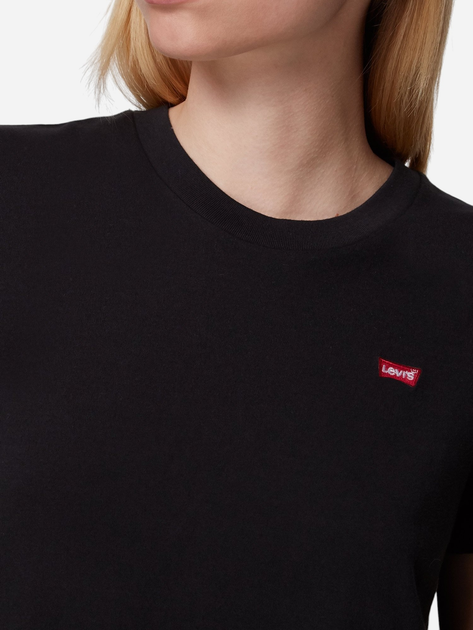 Koszulka damska bawełniana Levi's Perfect Tee 39185-0008 XS Czarna (5400599010681) - obraz 4