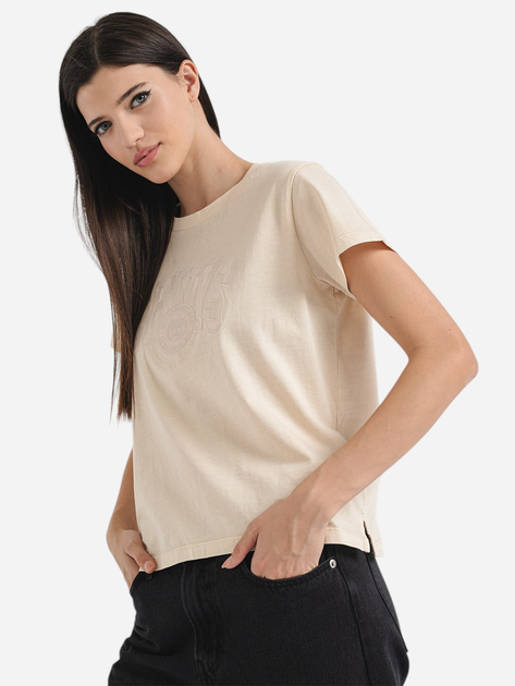 Футболка бавовняна жіноча Levi's A8804-0029 L Бежева (5401157561638) - зображення 4