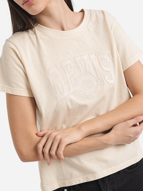 Футболка бавовняна жіноча Levi's A8804-0029 L Бежева (5401157561638) - зображення 6