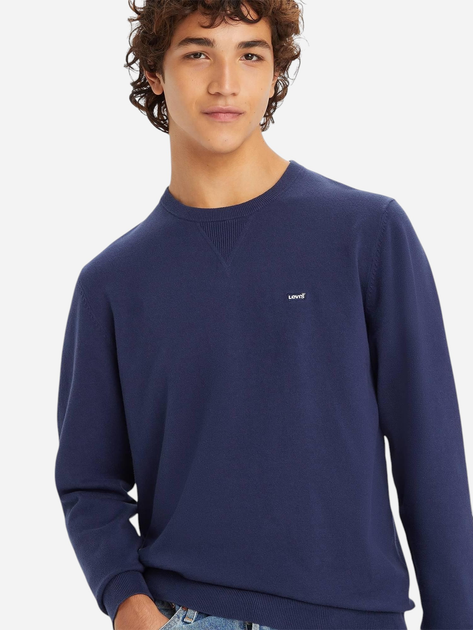 Sweter męski z bawełny Levi's A7207-0002 S Niebieski - obraz 3