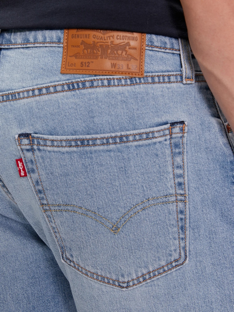 Jeansy slim fit męskie Levi's 512 Slim Taper 28833-1258 31-32 Niebieskie (5401128660230) - obraz 5