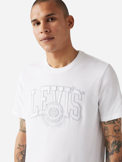 Koszulka męska bawełniana Levi's 22491-1665 L Biała - obraz 4