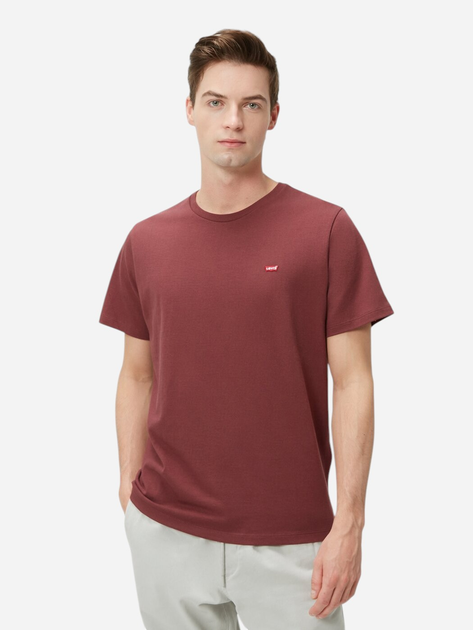 Футболка бавовняна довга чоловіча Levi's 56605-0199 L Бордова (5401157005071) - зображення 1