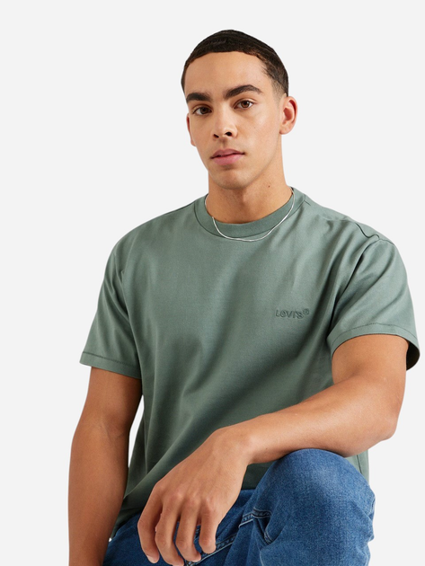 Koszulka męska bawełniana Levi's A0637-0101 S Zielona - obraz 4