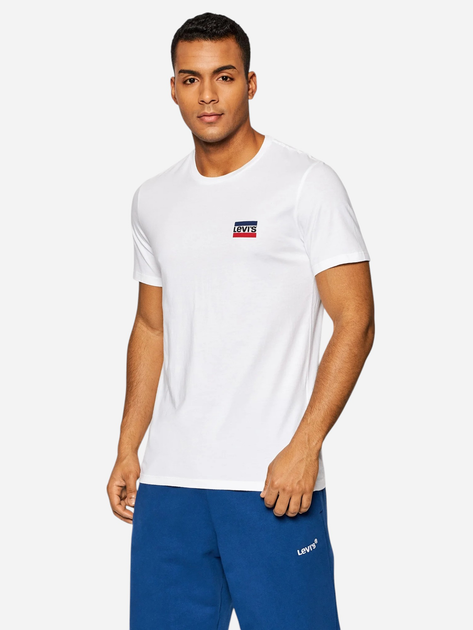 Zestaw koszulek męskich bawełnianych Levi's 79681-0015 S 2 szt Biały/Granatowy - obraz 2