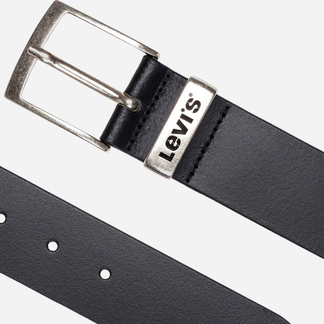 Pasek męski skórzany Levi's 38016-0117 110 cm Czarny - obraz 2