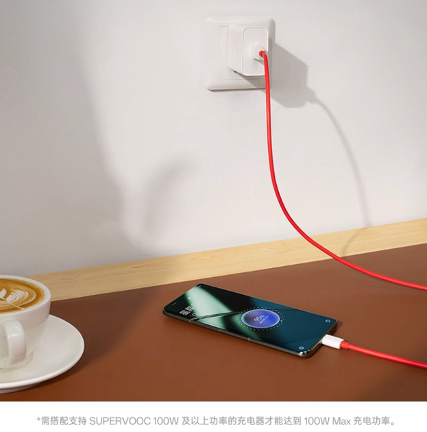 Кабель быстрой зарядки OnePlus USB to Type-C 80W 8A SuperVooc Warp 1 м Красный - изображение 6