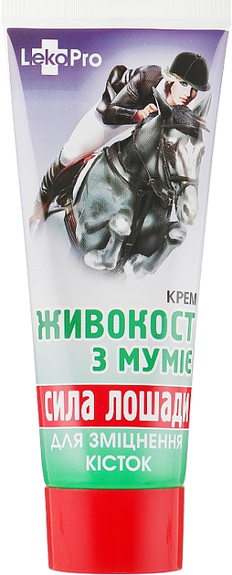 Крем "Сила коня" Живокіст з муміє - LekoPro 75ml (282263-31338414) - зображення 2