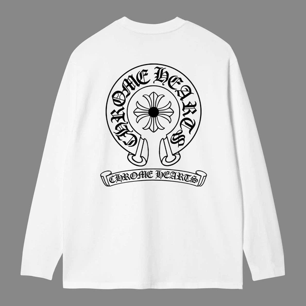 Лонгслив Chrome Hearts 10001 белого цвета, размер S – Брендовая