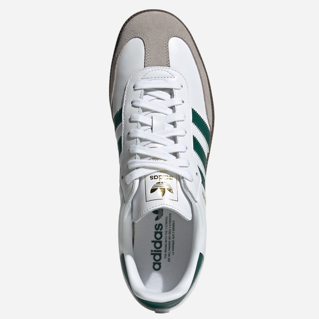 Чоловічі кеди низькі adidas Samba JH8797 40.5 (7UK) Білі/Зелені/Сірі (4067904541721) - зображення 5