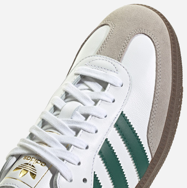 Чоловічі кеди низькі adidas Samba JH8797 40.5 (7UK) Білі/Зелені/Сірі (4067904541721) - зображення 6