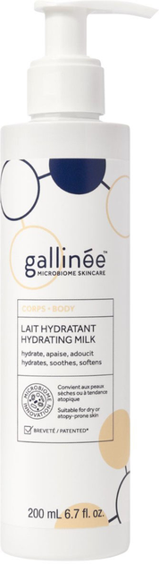 Mleczko do ciała Gallinee Body Care Prebiotyki Probiotyki i Postbiotyki nawilżające 200 ml (5060451730029) - obraz 1