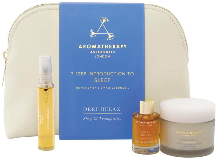 Набір косметики для догляду Aromatherapy Associates Introduction To Sleep Deep Relax Масло 50 мл + Міст 10 мл + Олія для душу 9 мл (642498015694) - зображення 1