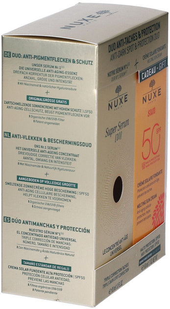 Zestaw kosmetyków pielęgnacyjnych Nuxe Super Serum do twarzy i szyi 30 ml + Krem do twarzy Spf 50 50 ml (3264680038235) - obraz 2