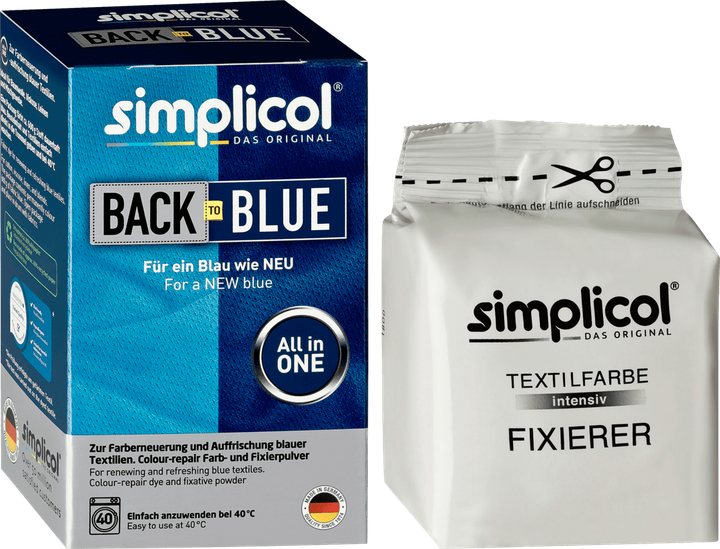 Фарба для одягу та текстилю Simplicol Back to Blue. Блакитний/синій 400 г - изображение 3