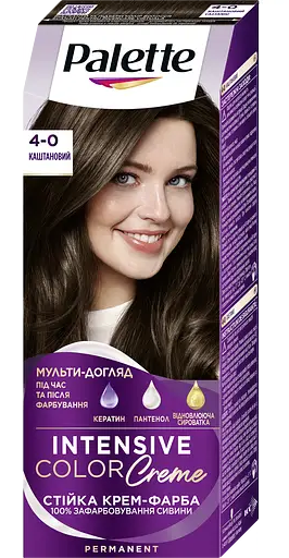 Краска для волос Palette 4-0 Каштановый (N3) - Фото 1 Краска для волос Palette 4-0 Каштановый (N3) - изображение 1