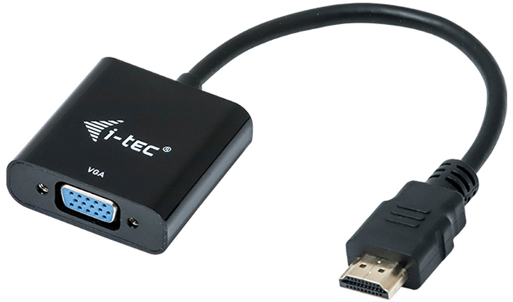 Adapter i-tec HDMI - VGA FullHD/60 Hz 0.15 m Black (HDMI2VGAADA) - obraz 1