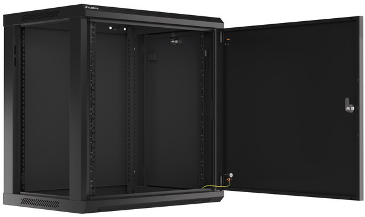 Szafka wisząca rack Lanberg 19" 12U 600x450 RAL9004 (WF01-6412-00B) - obraz 7
