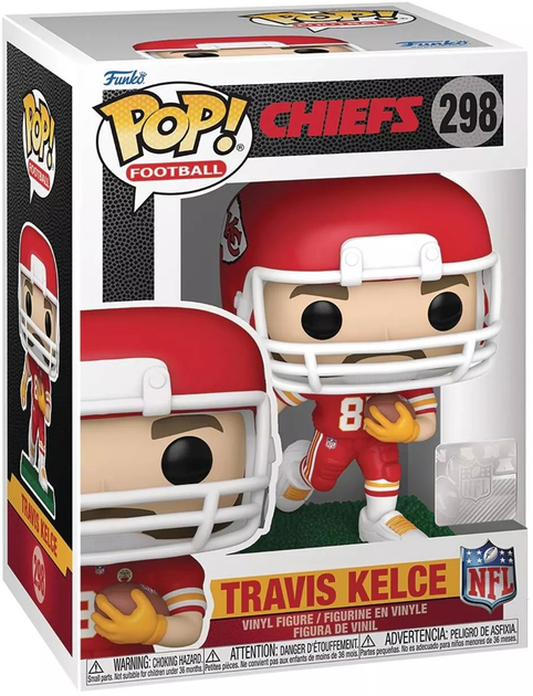 Фігурка Funko Pop! NFL Chiefs Тревіс Келсі road Red and White Uniform 83910 (889698839105) - зображення 1