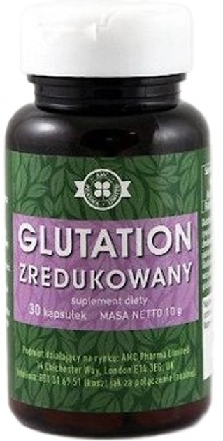 Suplement diety AMC Pharma Glutation zredukowany 30 kapsułek (5060023936880) - obraz 1