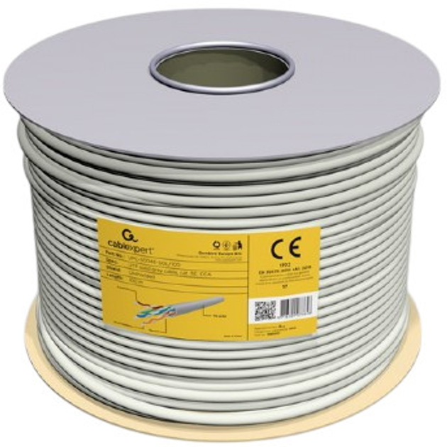 Кабель Cablexpert UTP Cat5e Premium CCA 100 м Grey (UPC-5004E-SOL/100) - зображення 3